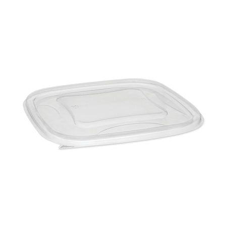 Pactiv Recycled Plastic Square Flat Lids, 7.38x7.38x0.26, Clear, PK300 SACLF07